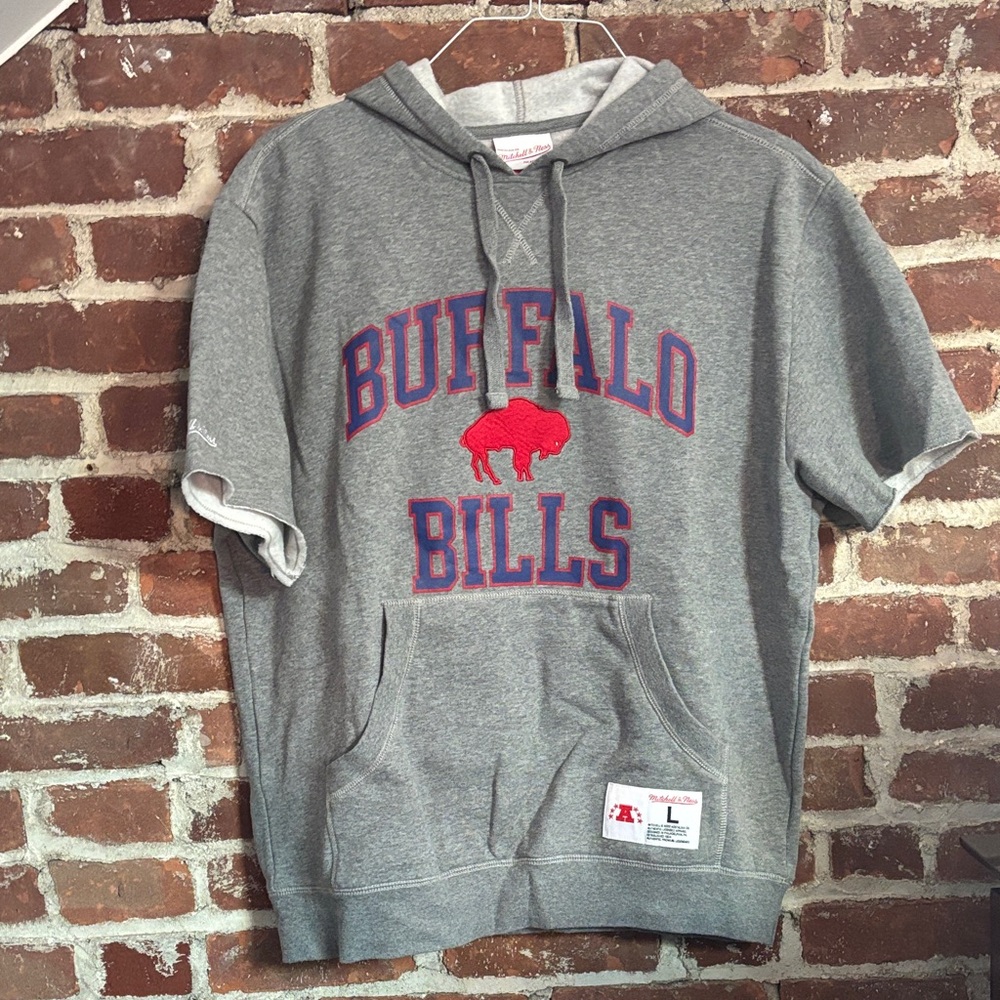 Mitchell & Ness Gray Buffalo Bills Hoodie